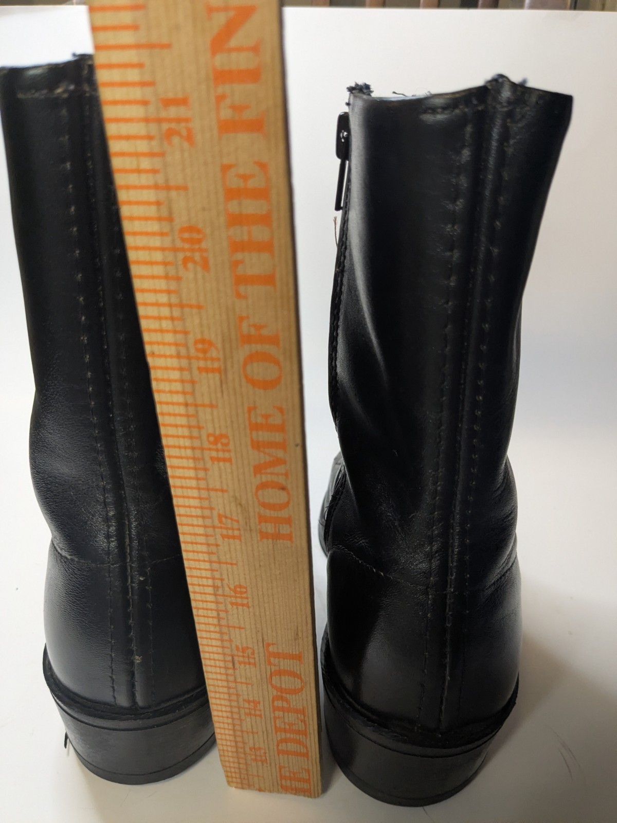 Vintage Dexter Womens 7 1/2 D Wide Black Western Cowboy Boots Vibram Soles