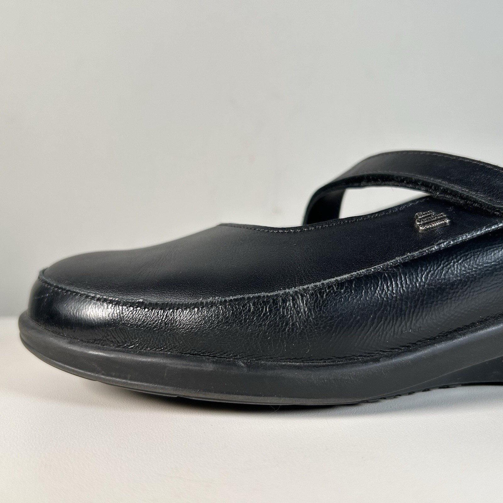 Finn Comfort Black Leather Mary Jane Wedge Shoes Germany Women’s 5.5