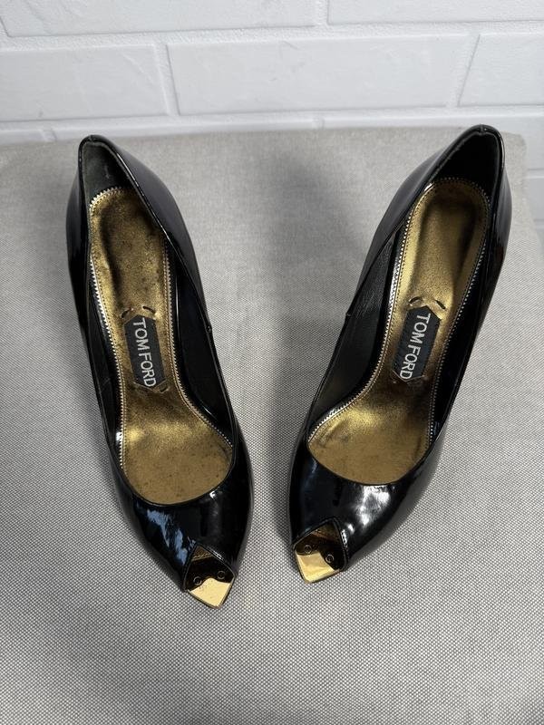 women tom ford heels black patent leather 38