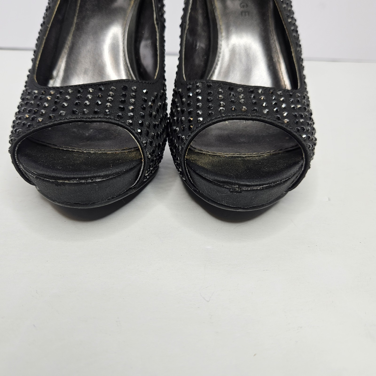 Rampage High Heels Size 6.5 Gimme Black Heel 3 3/8″ Heel To Toe 10″