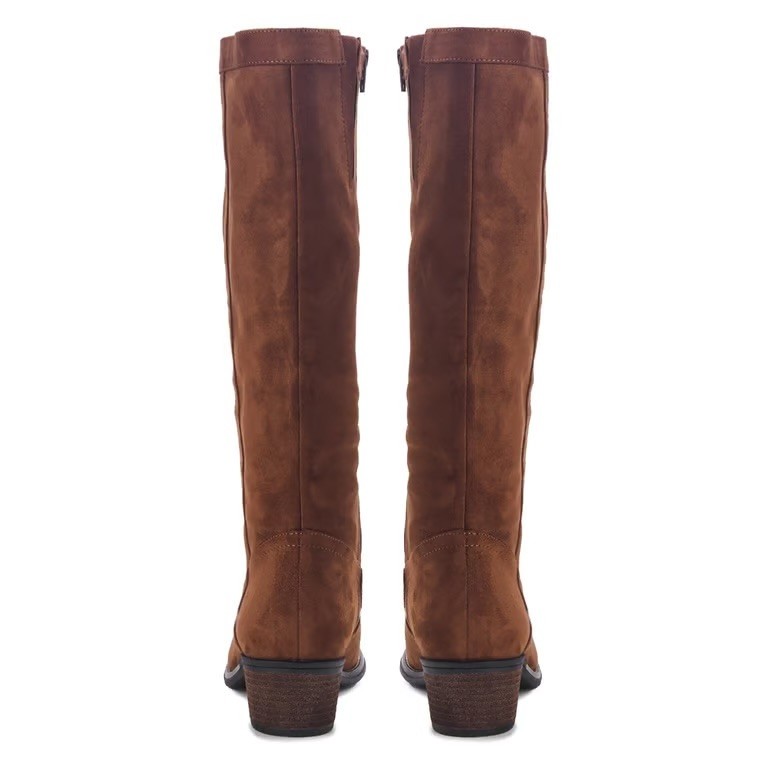 White Mountain Altitude Women’s Knee High Brown Suede Zip Boots, 6.5 M