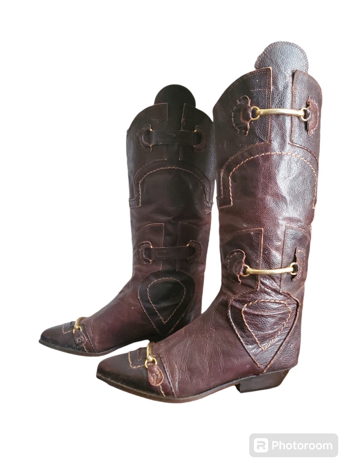 El Vaquero Italian Womens Brown Western Styled Boots Size EU 39 US 8