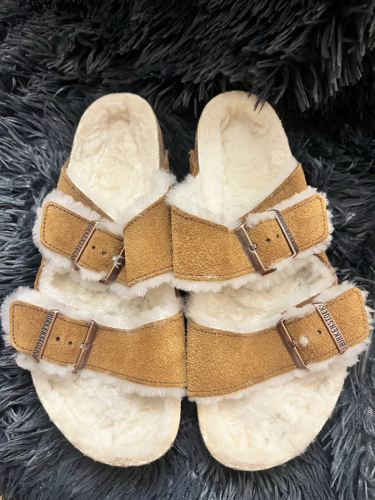 Birkenstock Arizona Women’s Shearling Sandals Sz 39 US 8
