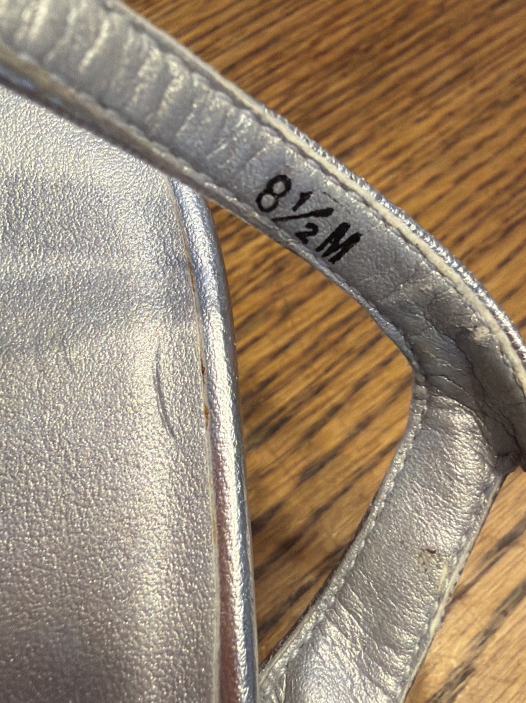 VANELI Strappy Silver Metallic Sandal Heels Women’s Sz 8.5