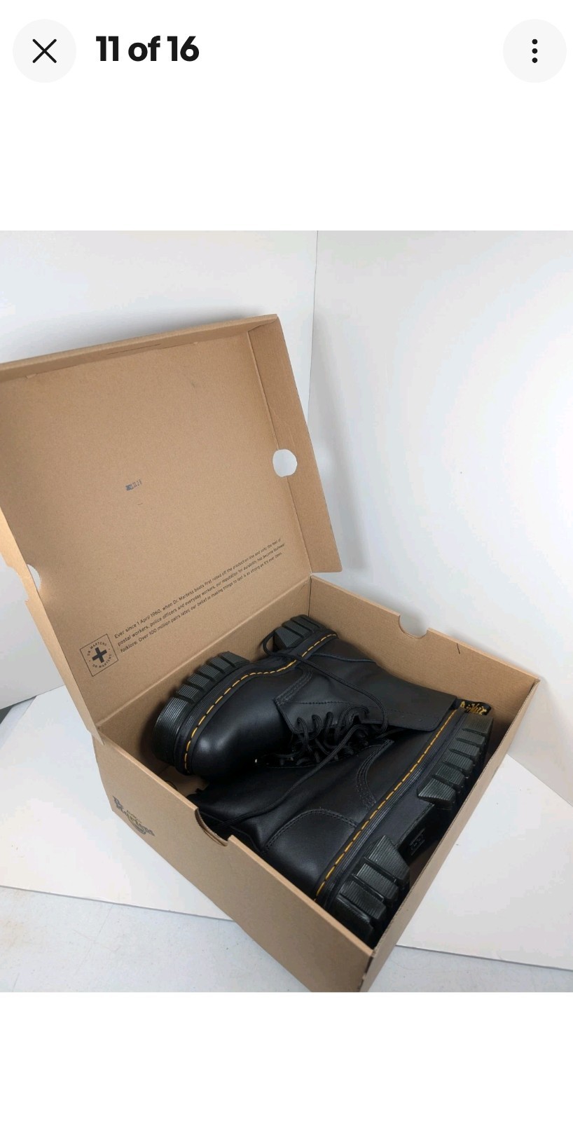 Dr. Martens Audrick Womens Size 8 Lace Up, «8 Eye» Boots Black Platform New!!