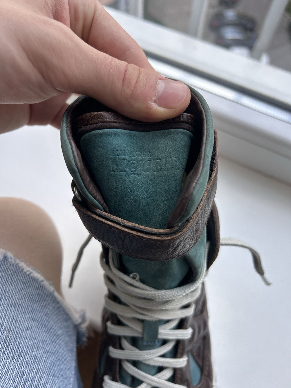 Alexander McQueen x Puma Leather High Top Sneakers US 9