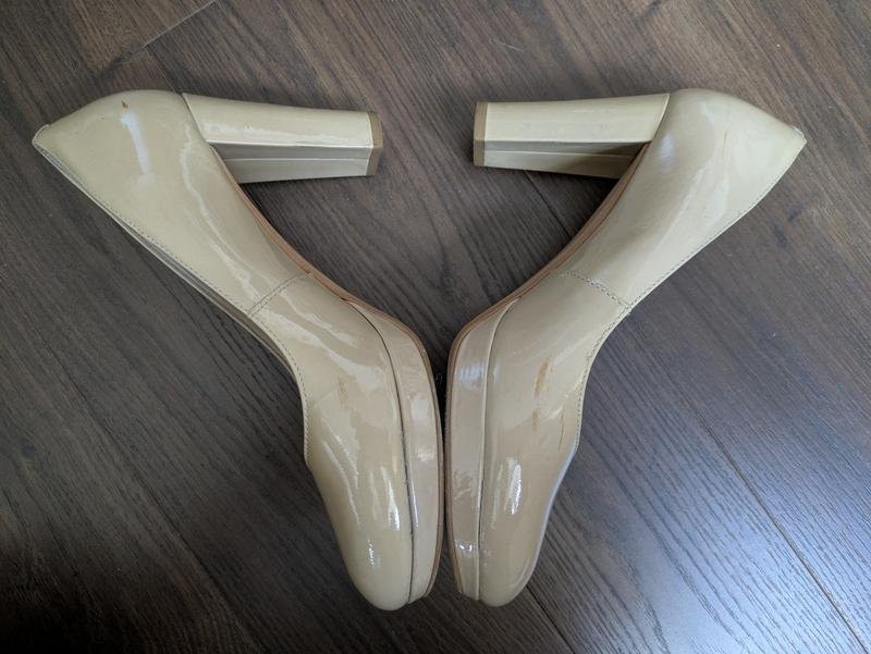 women clarks heels beige patent leather 38 #1PDH
