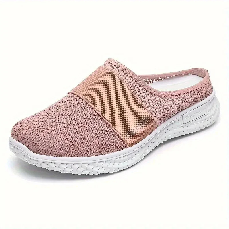 Mules de Mujer Color Sólido Zapatos de Verano Zapatillas Cómodas y Transpirables