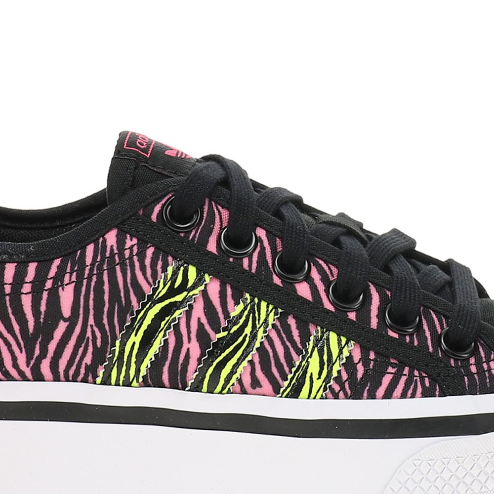 adidas Nizza Zebra Print Platform Womens Size 5.5 M Sneakers Casual Shoes IE962