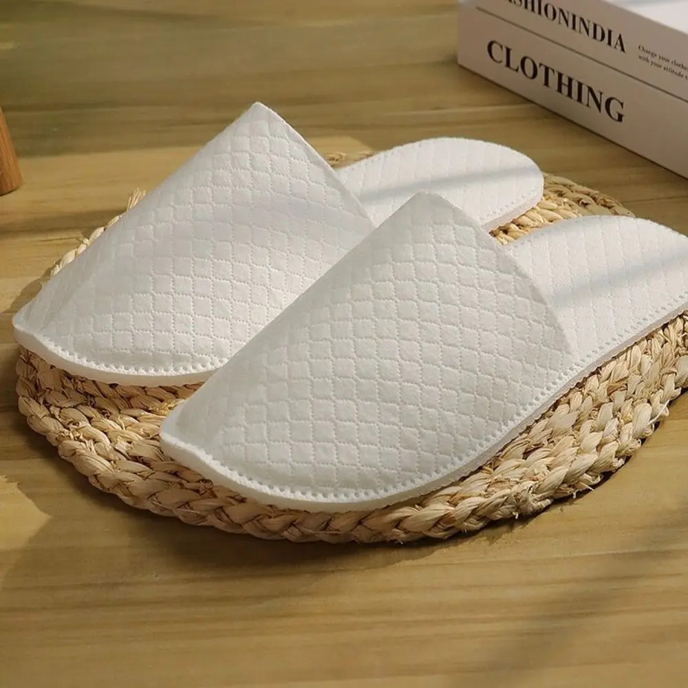 1 Pair Women Men Disposable Slippers Non-slip Home Guest Slippers Spa Hotel Slip