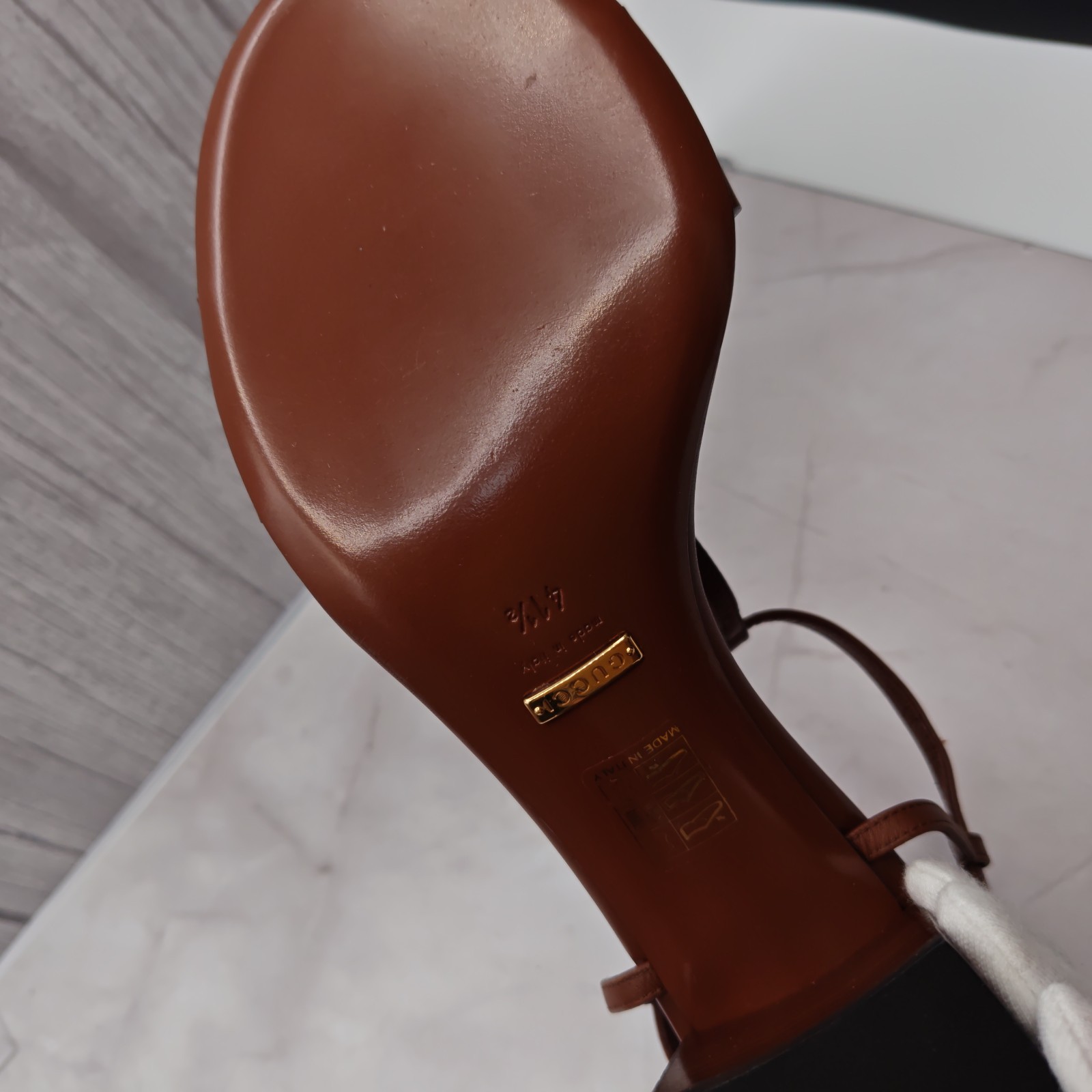 GUCCI Lady Horsebit Leather Block Heel Sandals Brown GG Canvas Ankle Strap…