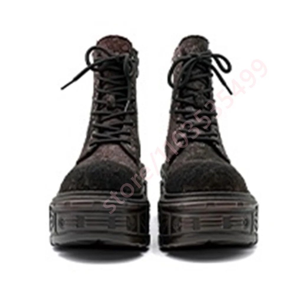 Retro British Style Women’s Thick Sole Short Boots Punk Rock Sports Gothic Shoes