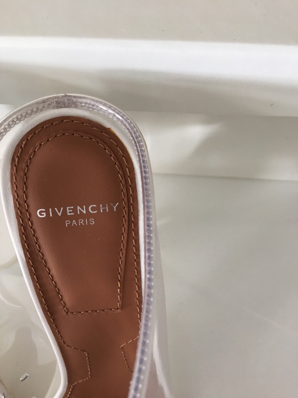 NWT GIVENCHY PVC PLEXIGLAS TRANSPARENT MULE HEEL SHOES SIZE IT 36 US 6