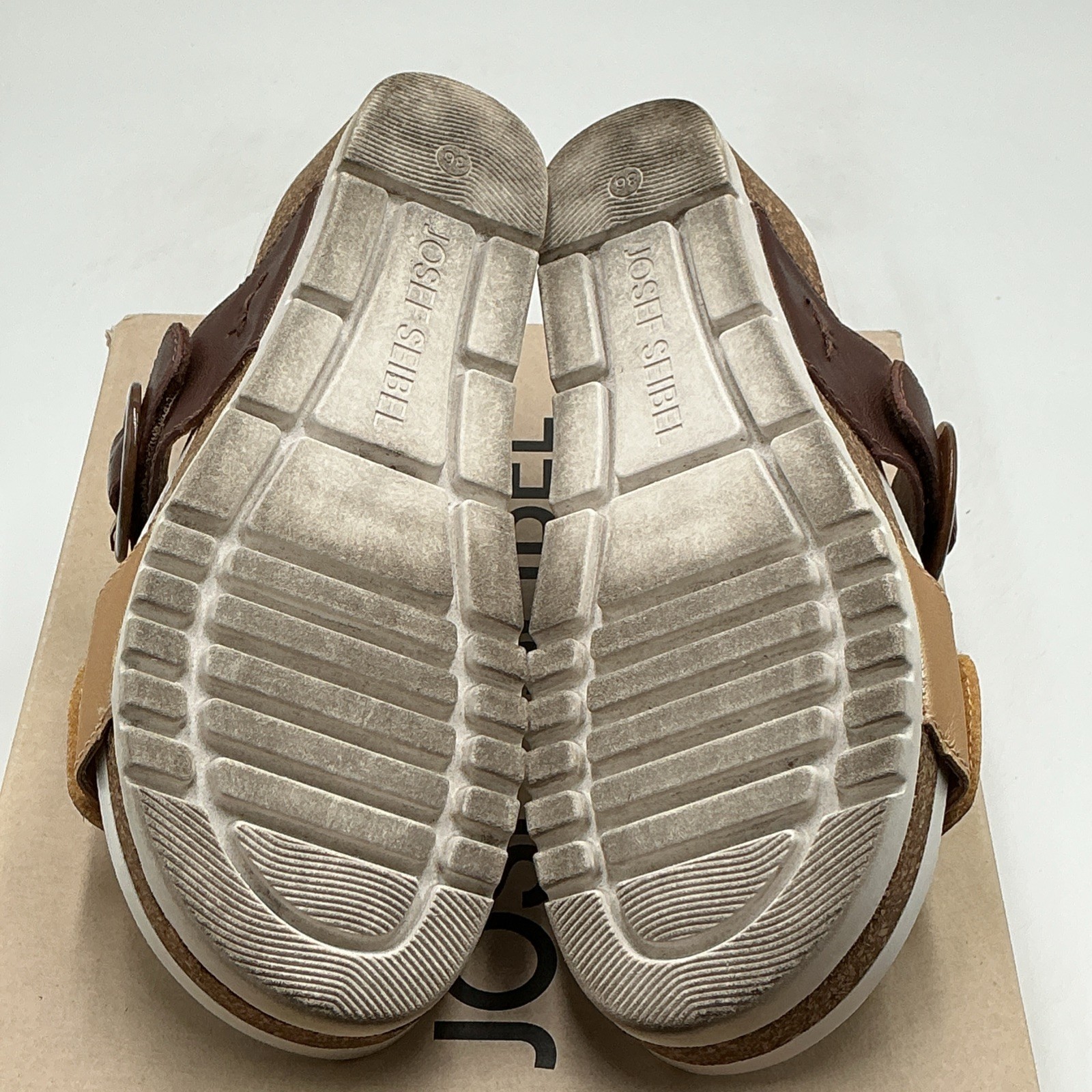 Josef Seibel Quinn 14 Sandals Women’s 5-5.5 Gold Kombi Leather Slip-On Ebay2227
