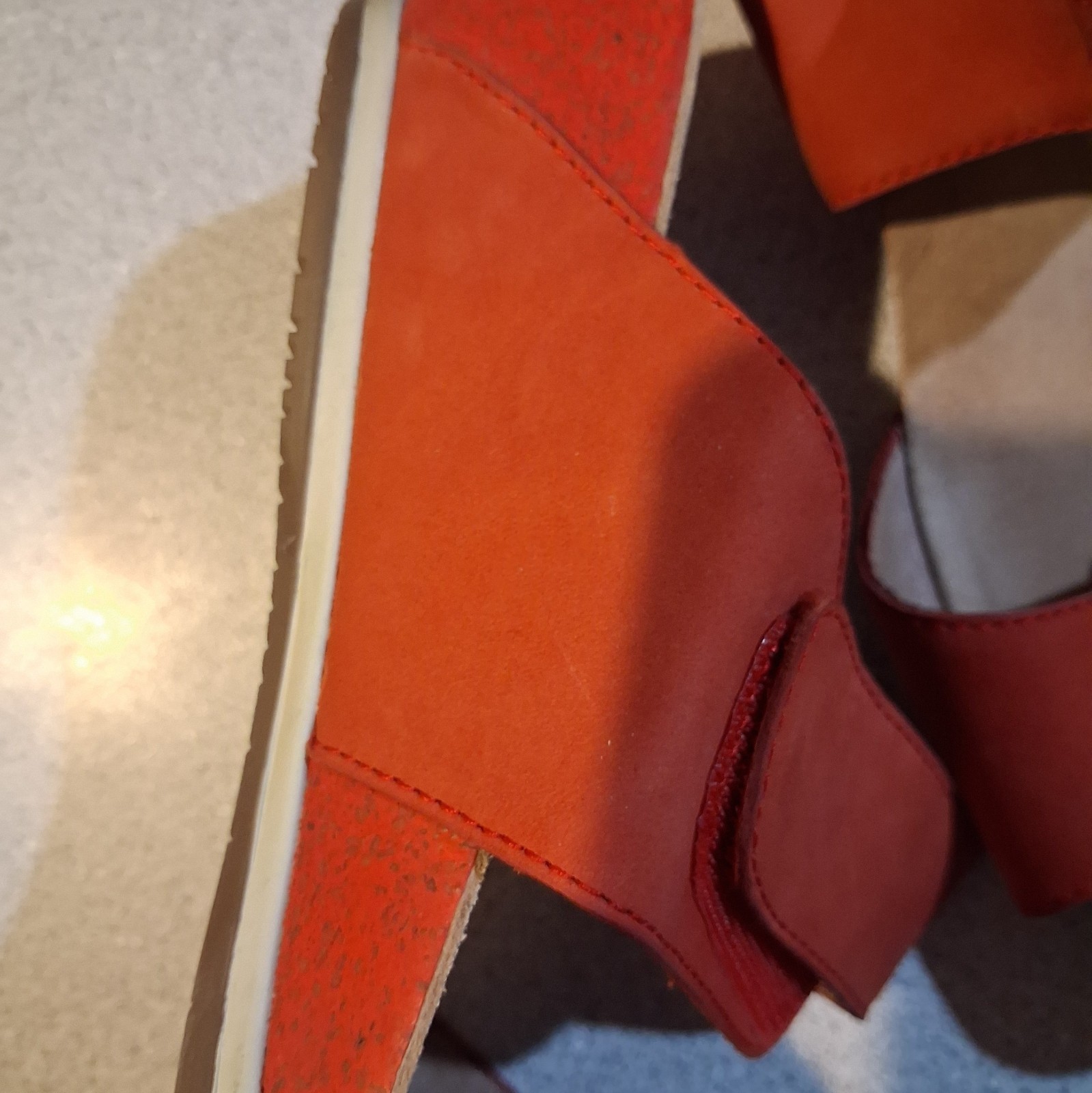 Dansko Red Leather Slide Sandals Womens Comfort Straps EU 41 US 10.5
