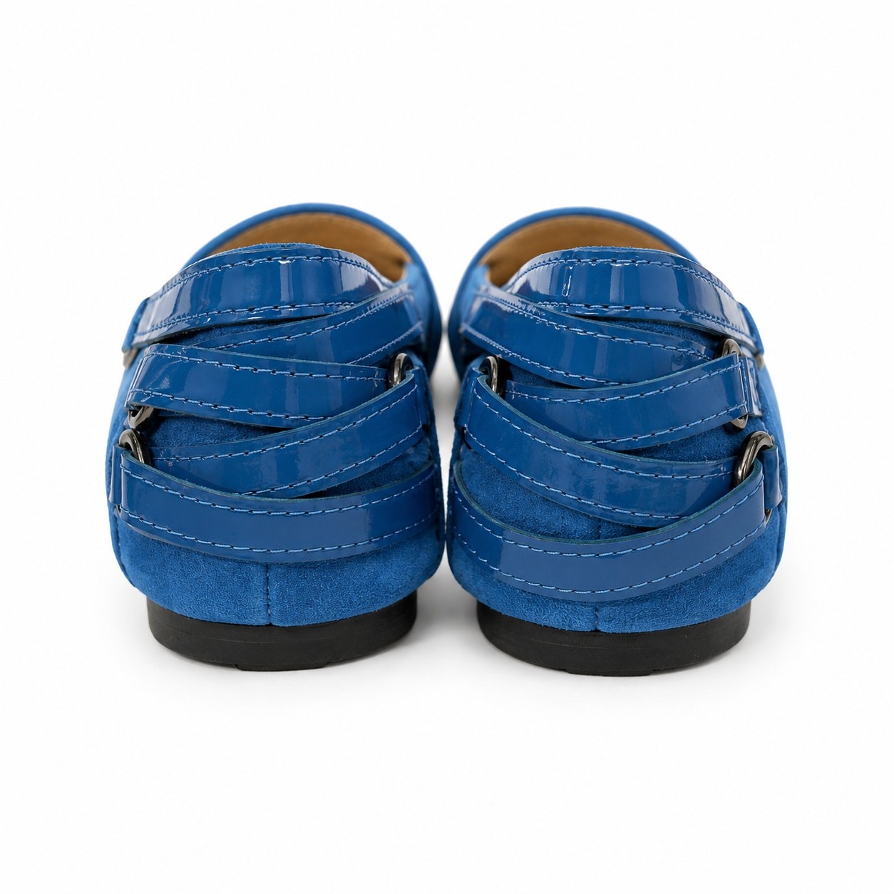NWT Genuine Leather Enzo Angiolini Eashiana Blue Suede Ballet Flats Size 8.5