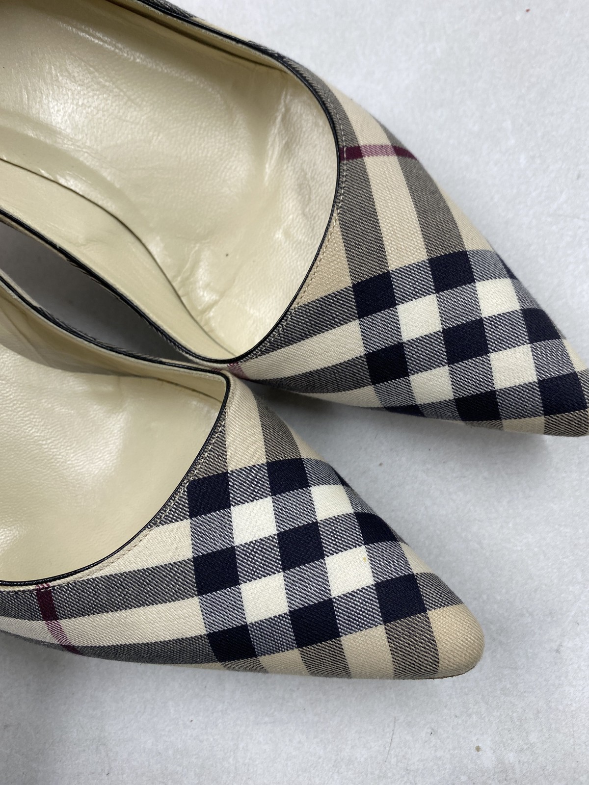 Burberry Check Dame Beige Pumps W 6