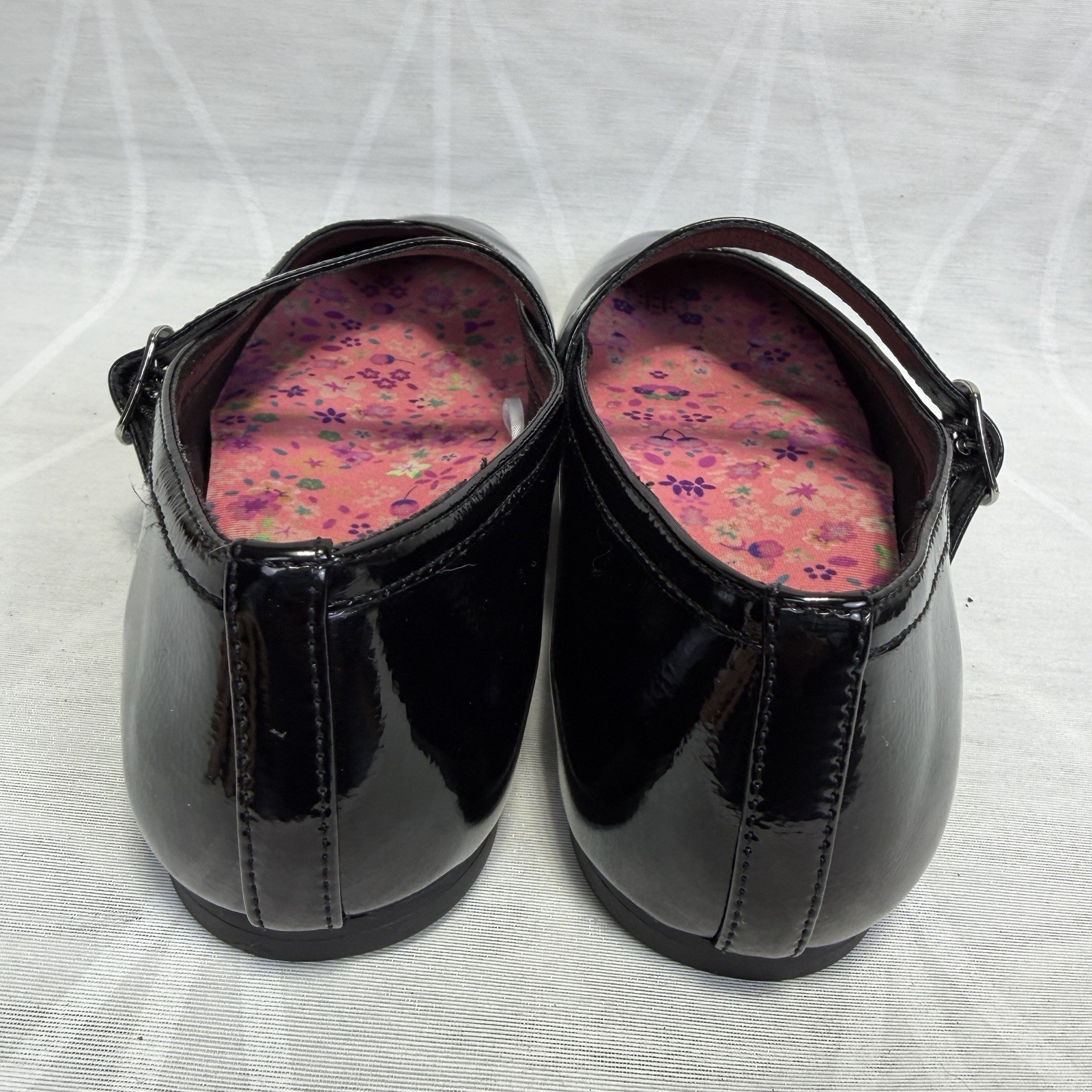 Mary Jane Flats Black Patent Leather Ballet Buckle NWOB