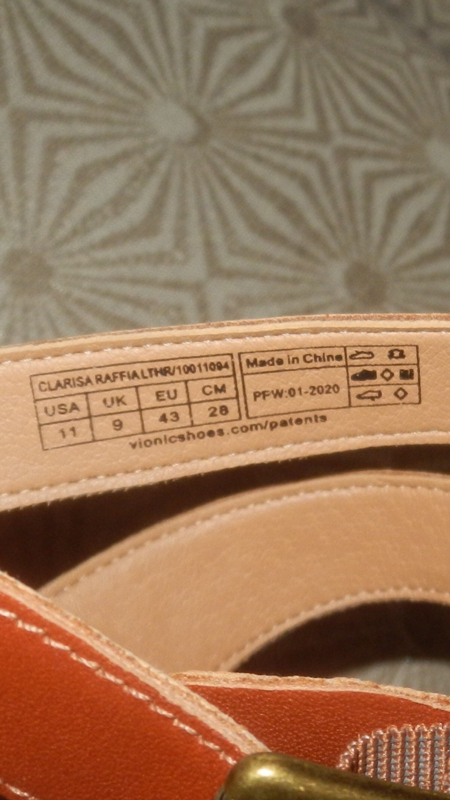 VIONIC Clarissa Raffia Women’s Brown Leather 3″ Wedge Sandals 11M $125. NWOB