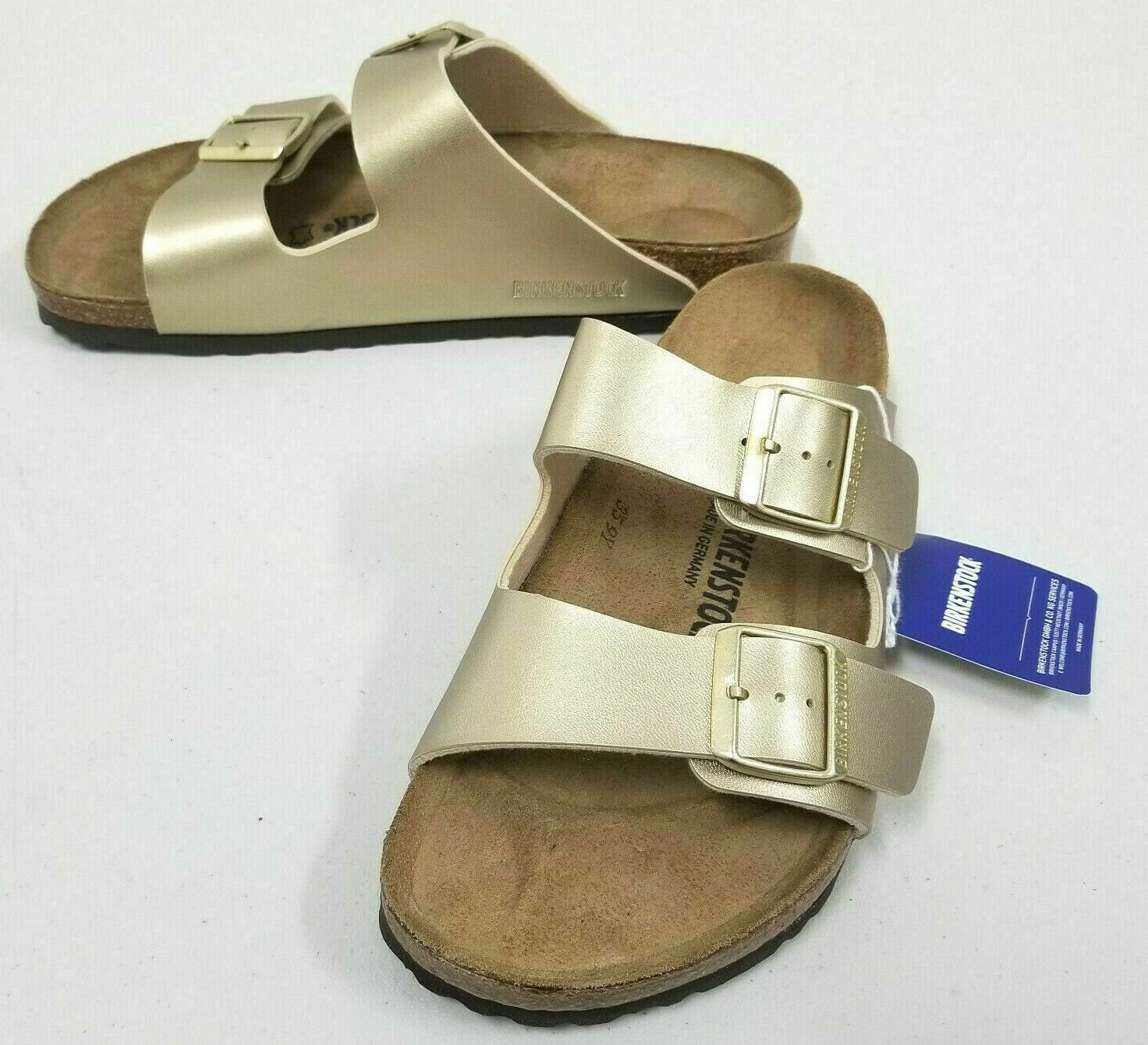 Birkenstock New with Box Arizona Gold Birko-Flor Regular Width – Select Size