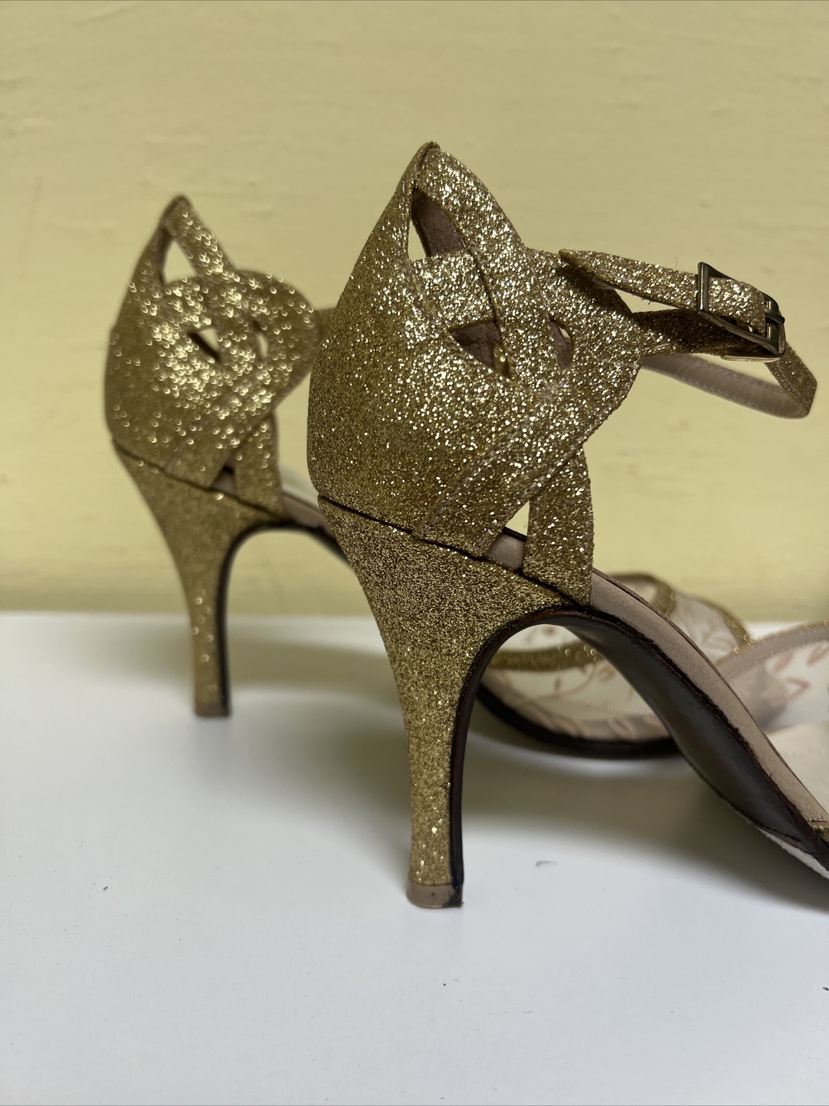 Womens Latin Ballroom Dancing Tango Shoes Ladies 3.5cm/5cm Heeled Sandals Size 7