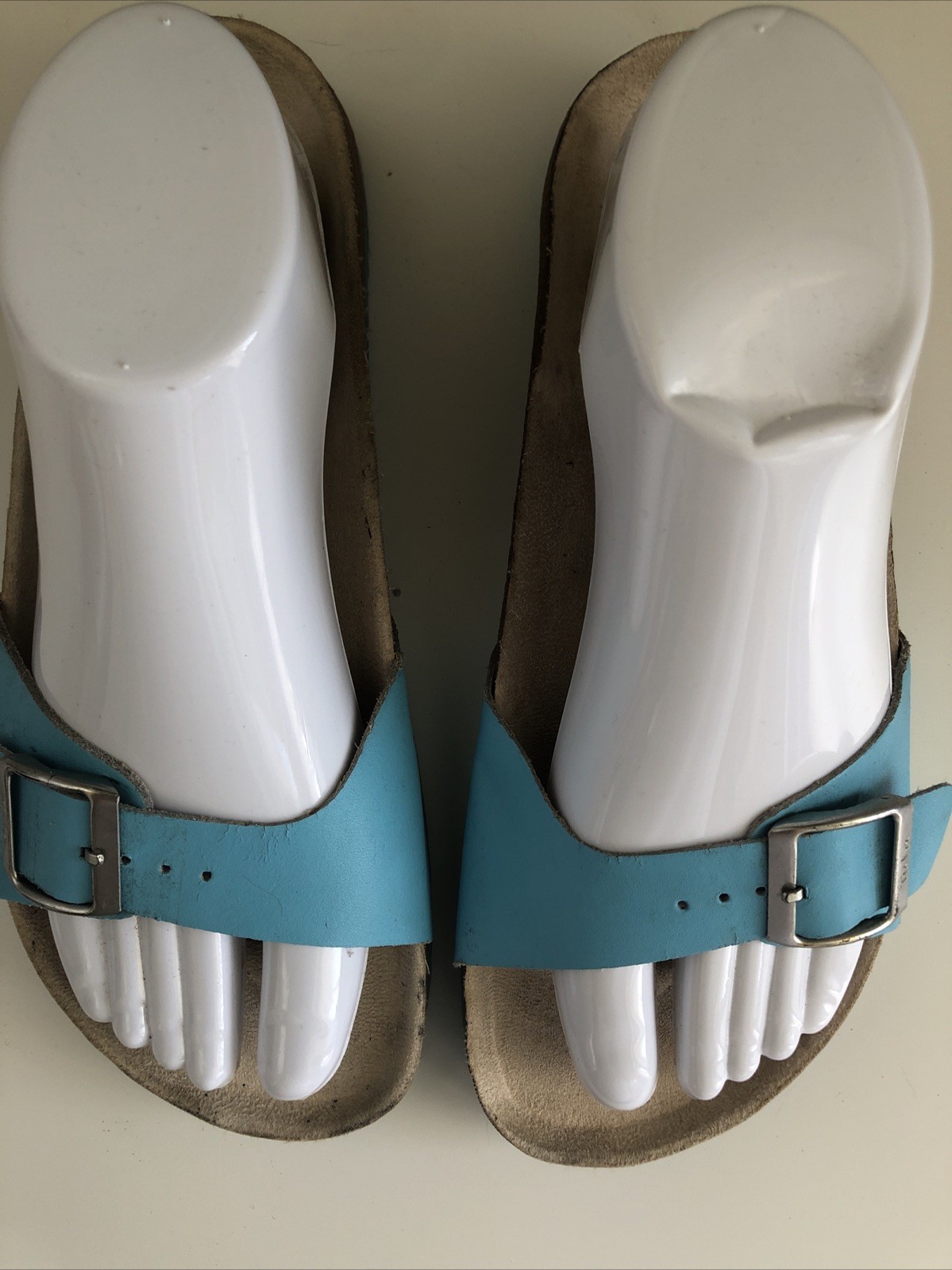 Birkenstock Tula Madrid Slide Sandals Buckle Turquoise Blue Women’s 7.5 38.5 AL