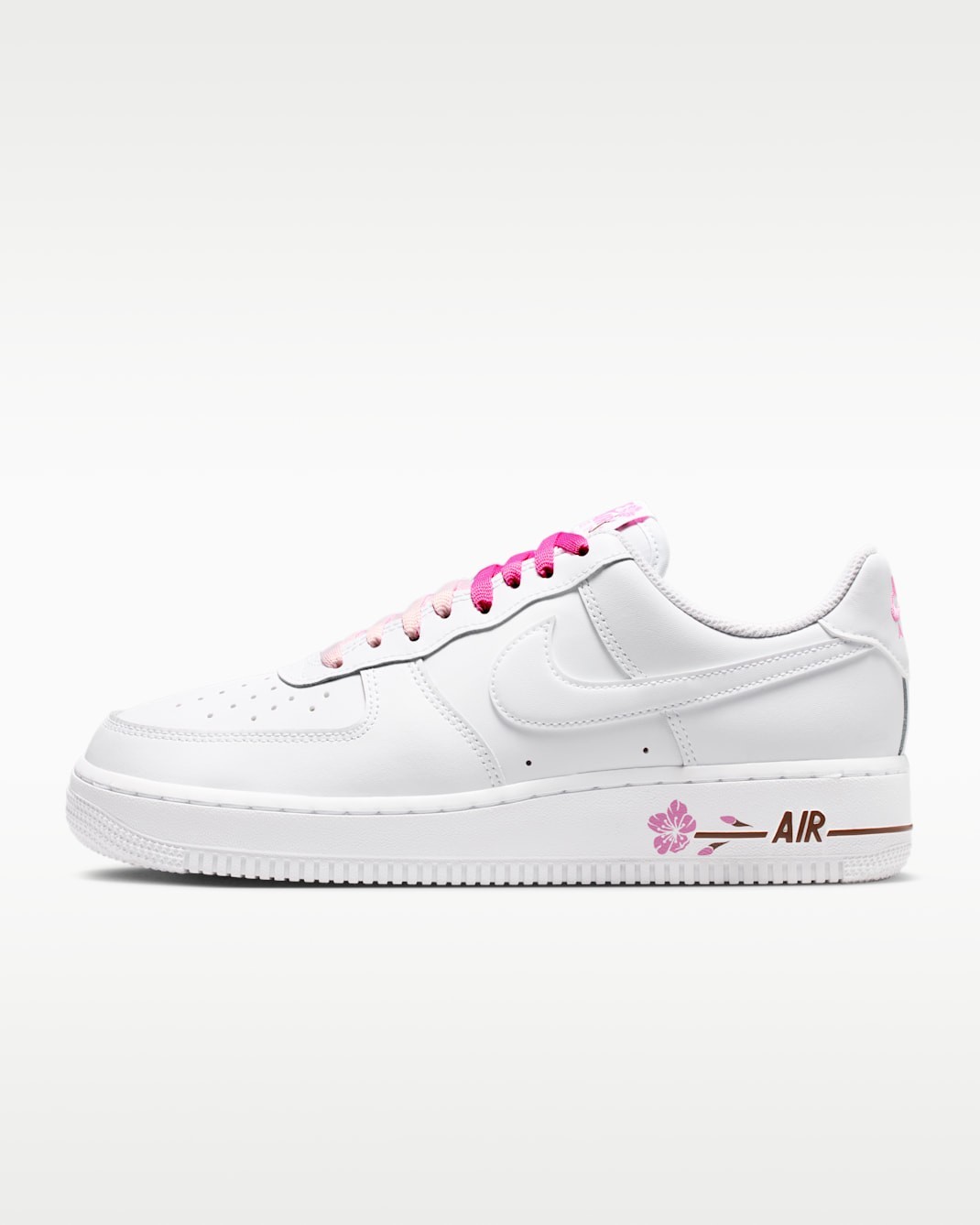 NIKE Women’s Air Force 1 ’07 SE White Playful Pink Fauna Brown White