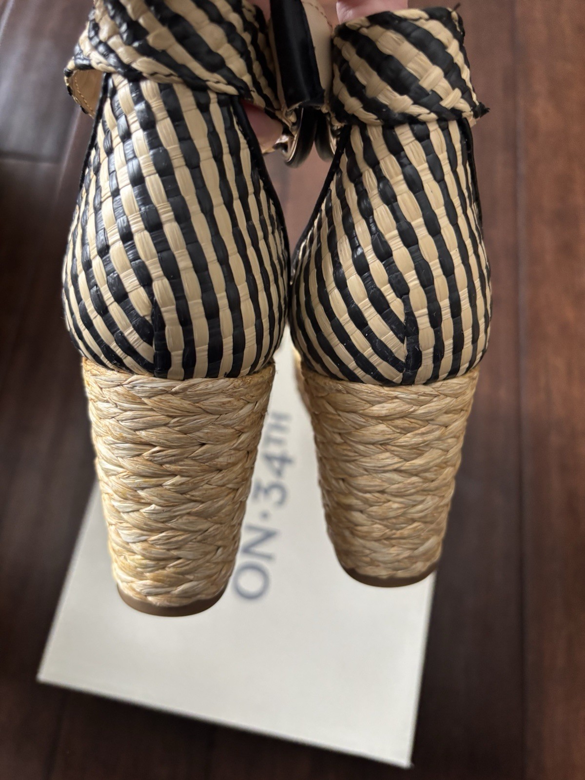 On 34th Women’s Nihari Knot Wedge Sandals nwt