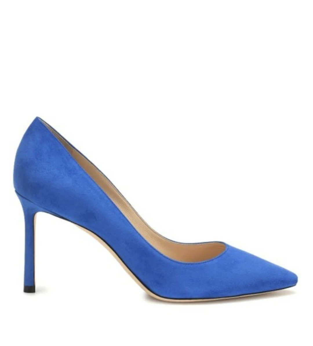 Jimmy Choo Blue Suede Pointed Toe Slip-On Stiletto Pumps Women’s US 5.5