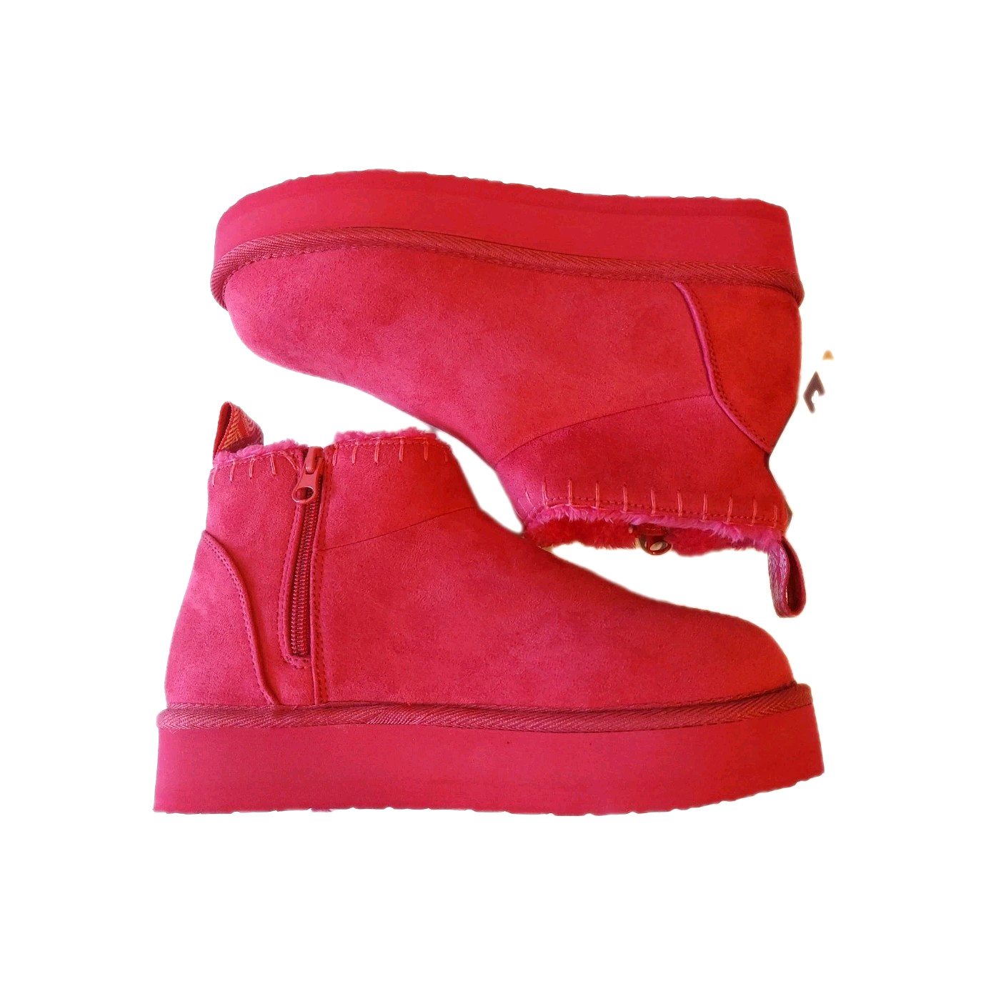 Muk Luks Augie Women’s Fuschia Bootie Cozy Platform Hot Pink Boots Size 8