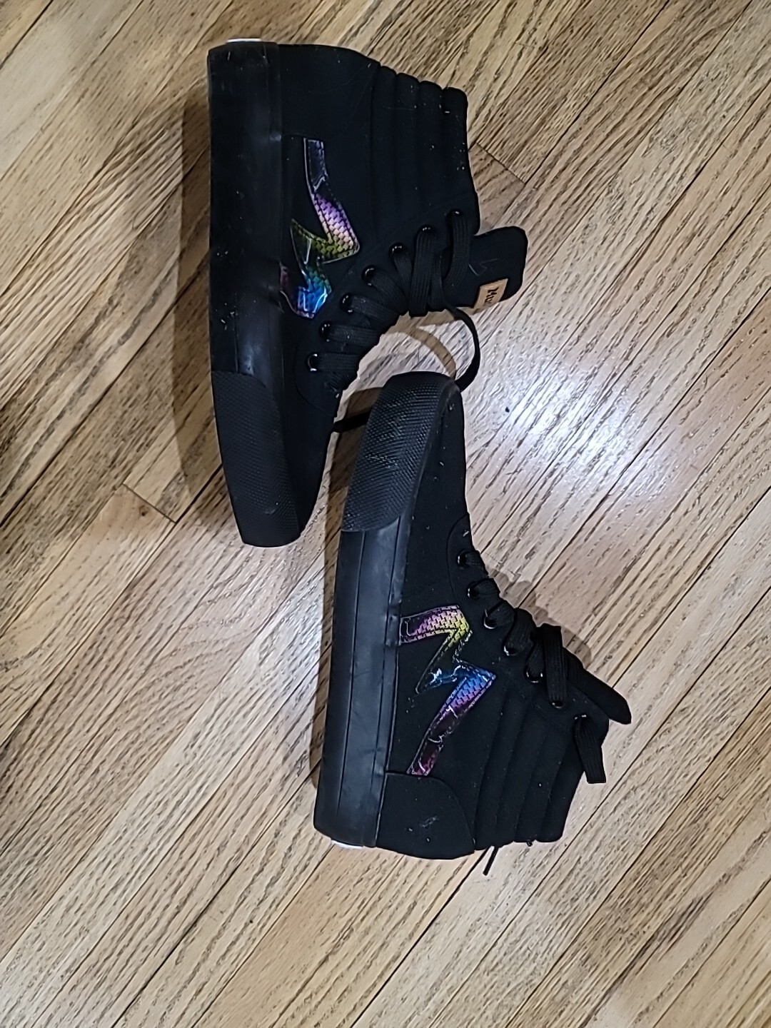Mudd Womens Shoes 7.5 Multicolor Black Poppy High Top Vintage 90s Y2K