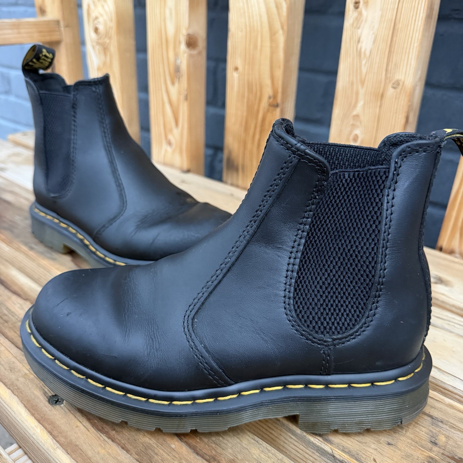 Dr. Martens 2976 BEX Smooth Leather Chelsea Black Boots Men’s 5 / Womens Size 6