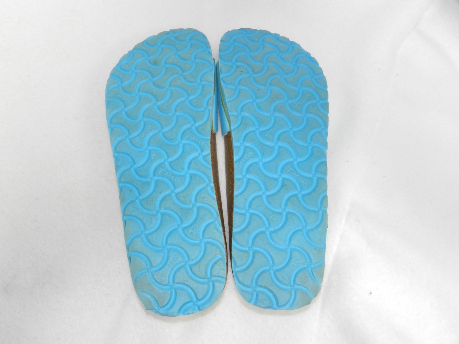 Tula By Birkenstock Cork Blue Slide Sandals Womens 8.5