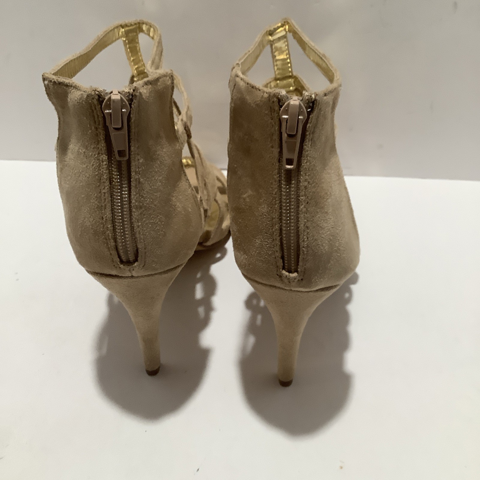 Bellini ‘Missy’ Nude Textile Strappy High-Heel Dress Sandal Womens Size 10M, New