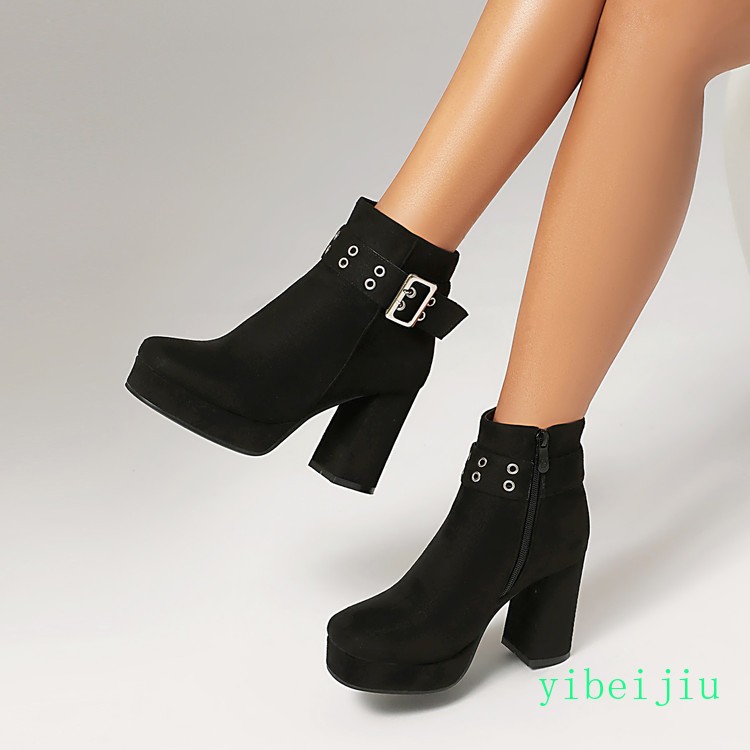 Retro Women’s Leopard Print Ankle Boots High Heel Platform Shoes Clubwear Pumps