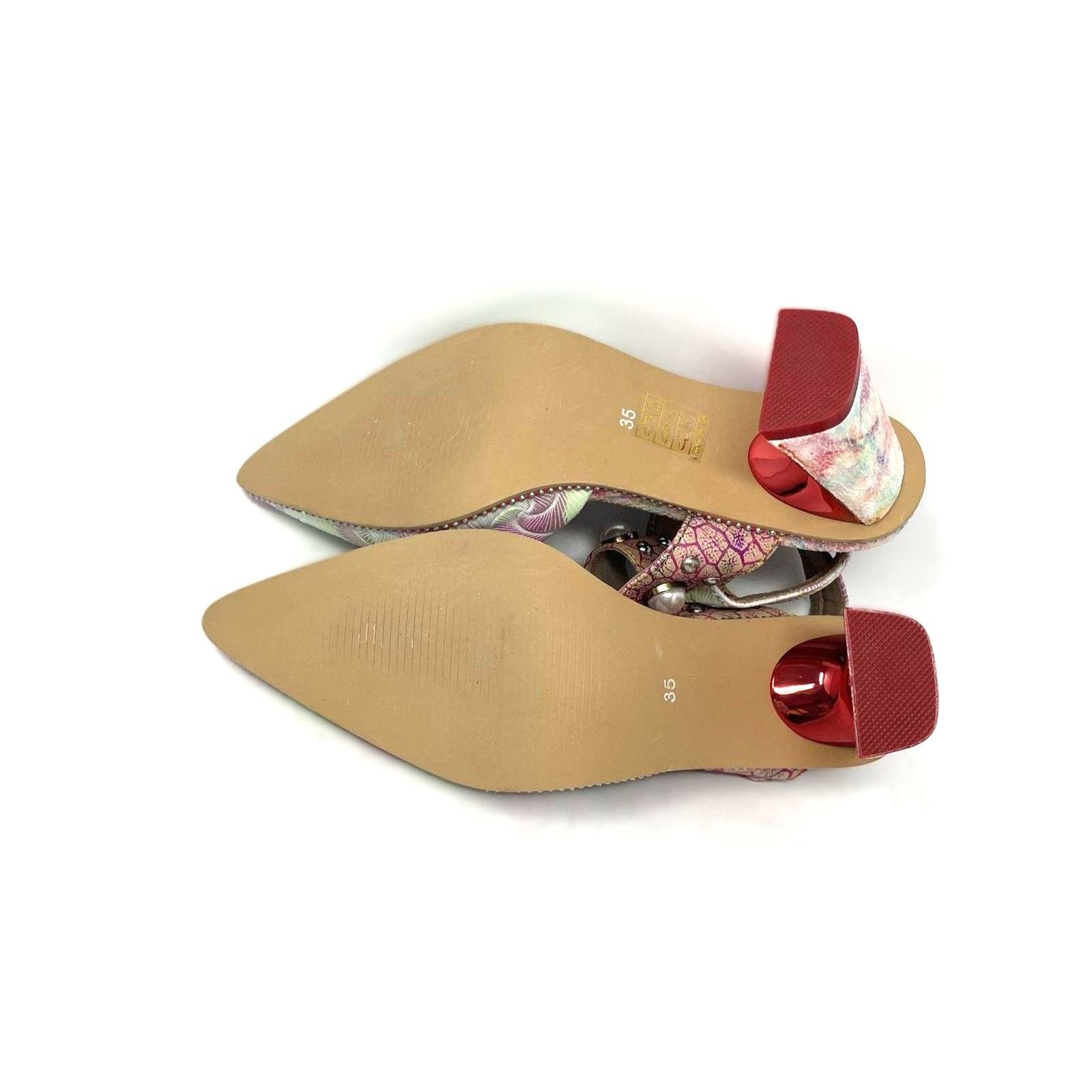 Spring Step L’Artiste «WHAT A SIGHT PINK» Block Slingback Sandals Size 35