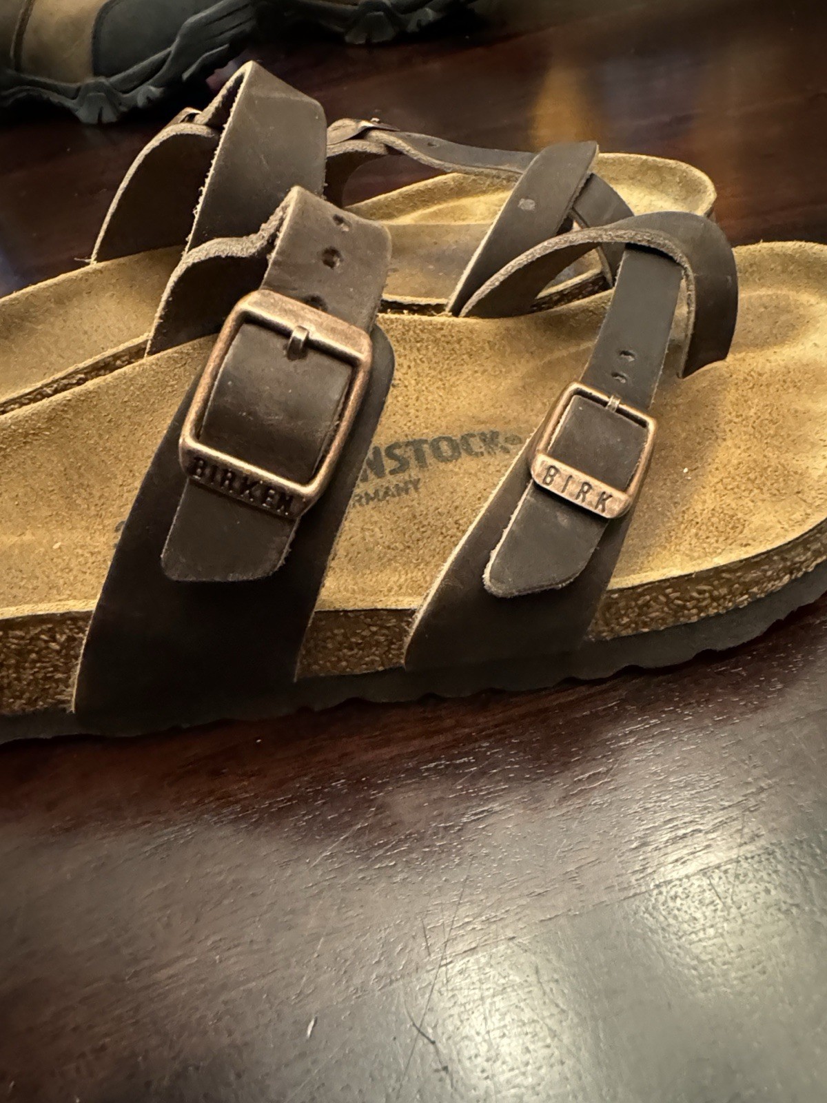 Birkenstock Mayari Dark Brown Oil Leather Size 36 Regular Fit
