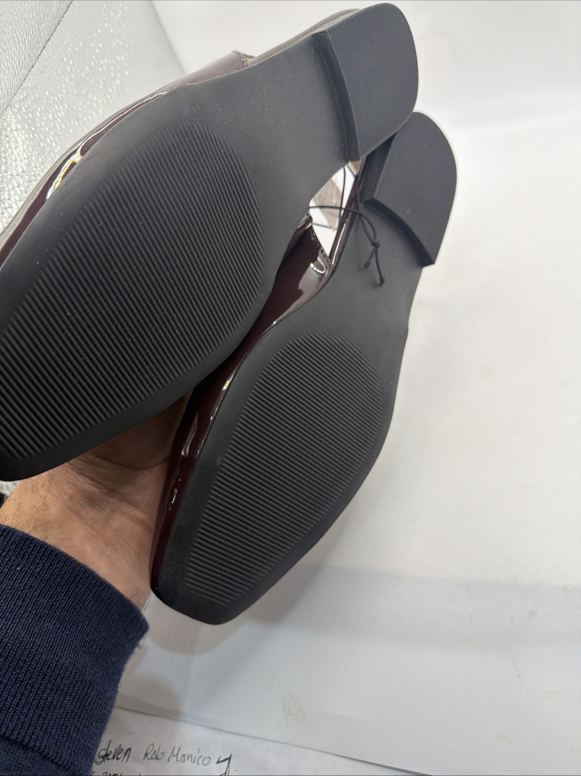 Kensie «Felice» Women’s Faux Patent Leather Slingback Flat Dress Shoe Size 7.5.