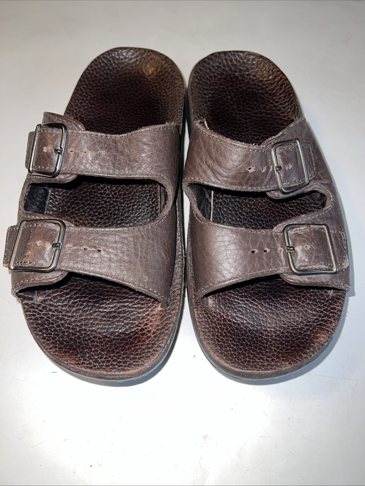 Walk the Walk by Ana-Tech Brown Leather Buckle Sandals Women’s 39 sz 8