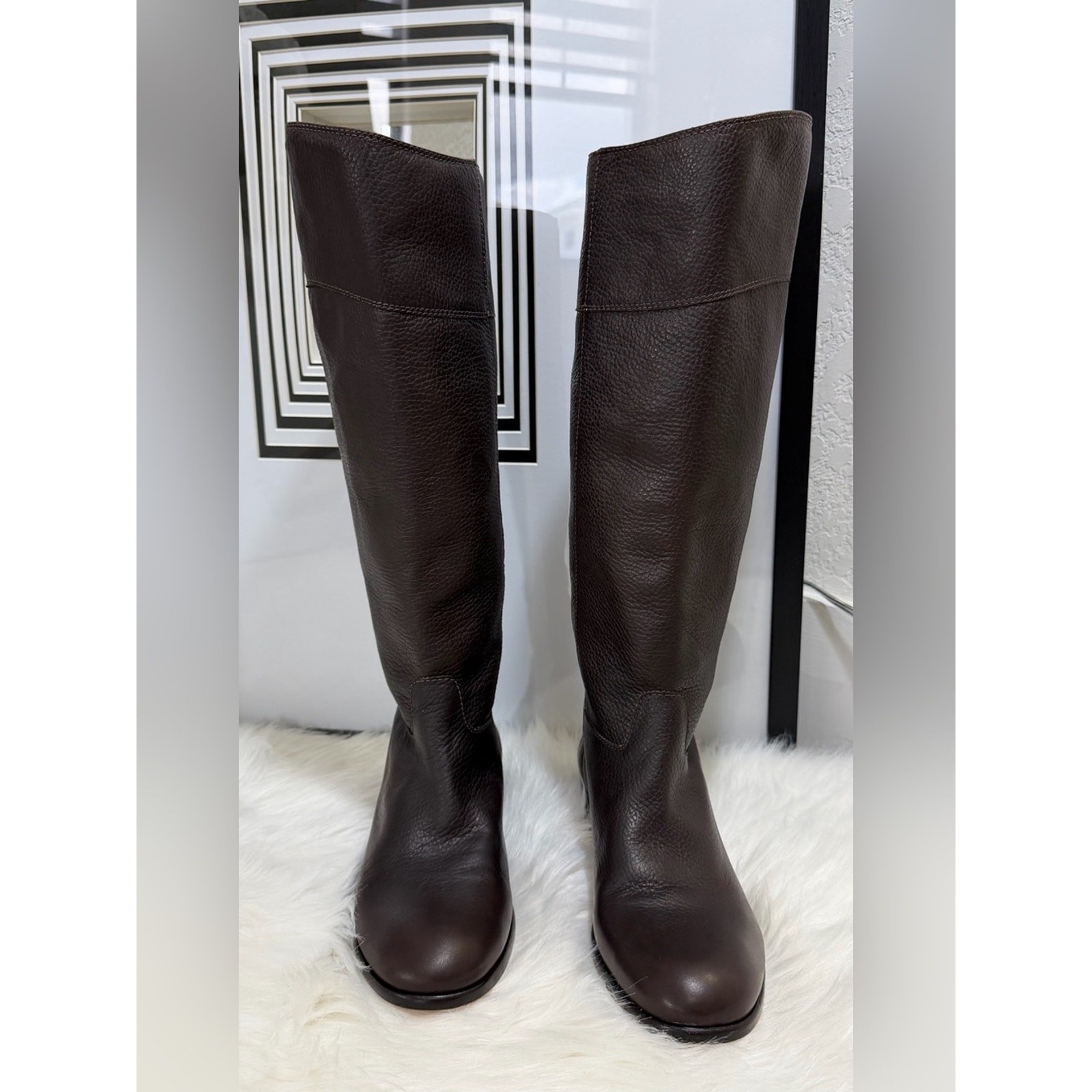Vero Cuoio Leather Riding Boots Brown Womens | Size US 8.5