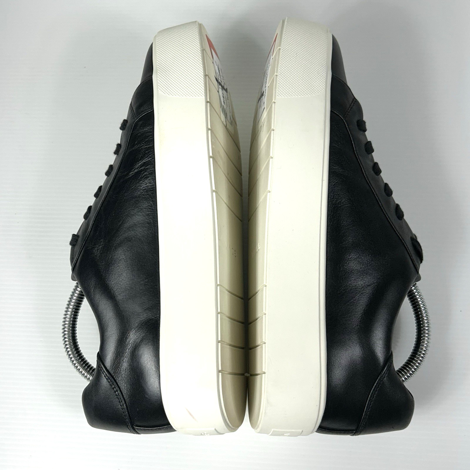 Vince. Size 8.5 Leather Platform Lace Up Sneaker NEW Black White Benfield $199