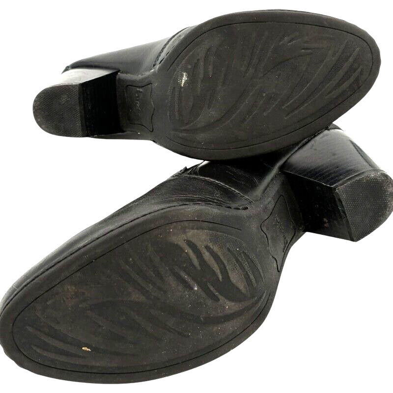 born concepts women’s B0C BC3614 Black Leather 2.5 in heel booties size 8