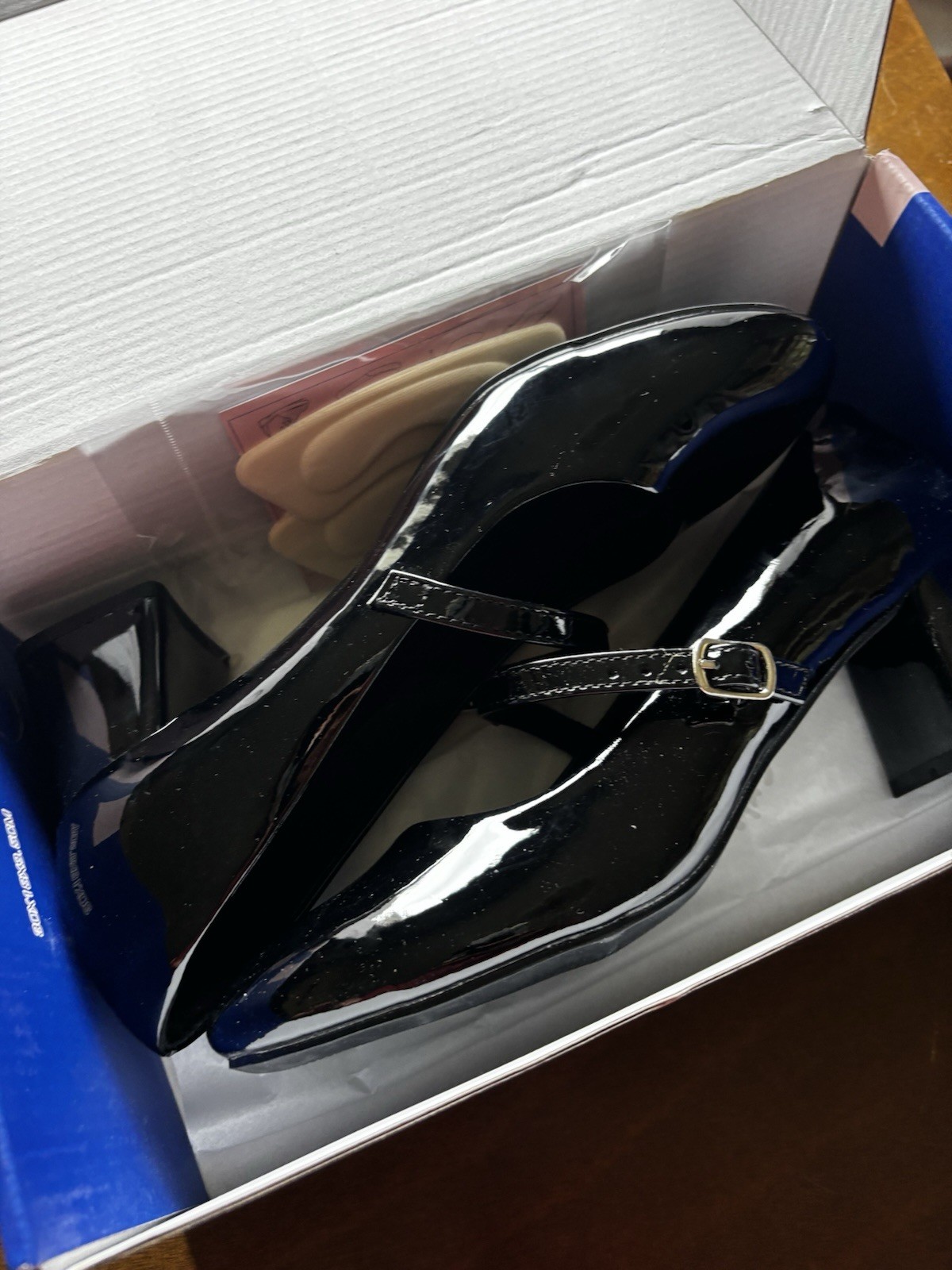 Trary Black Patent Leather Mary Jane’s 8.5 With A 2.5 Inch Heel