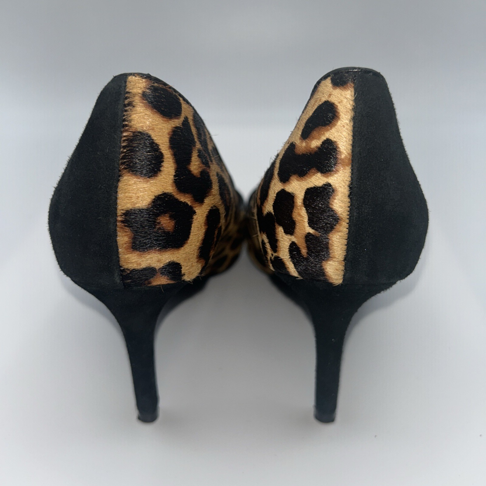BLEECKER & BOND Women’s Parker Pumps Calf Hair and Suede BLK/Leopard SZ: 6.5 M