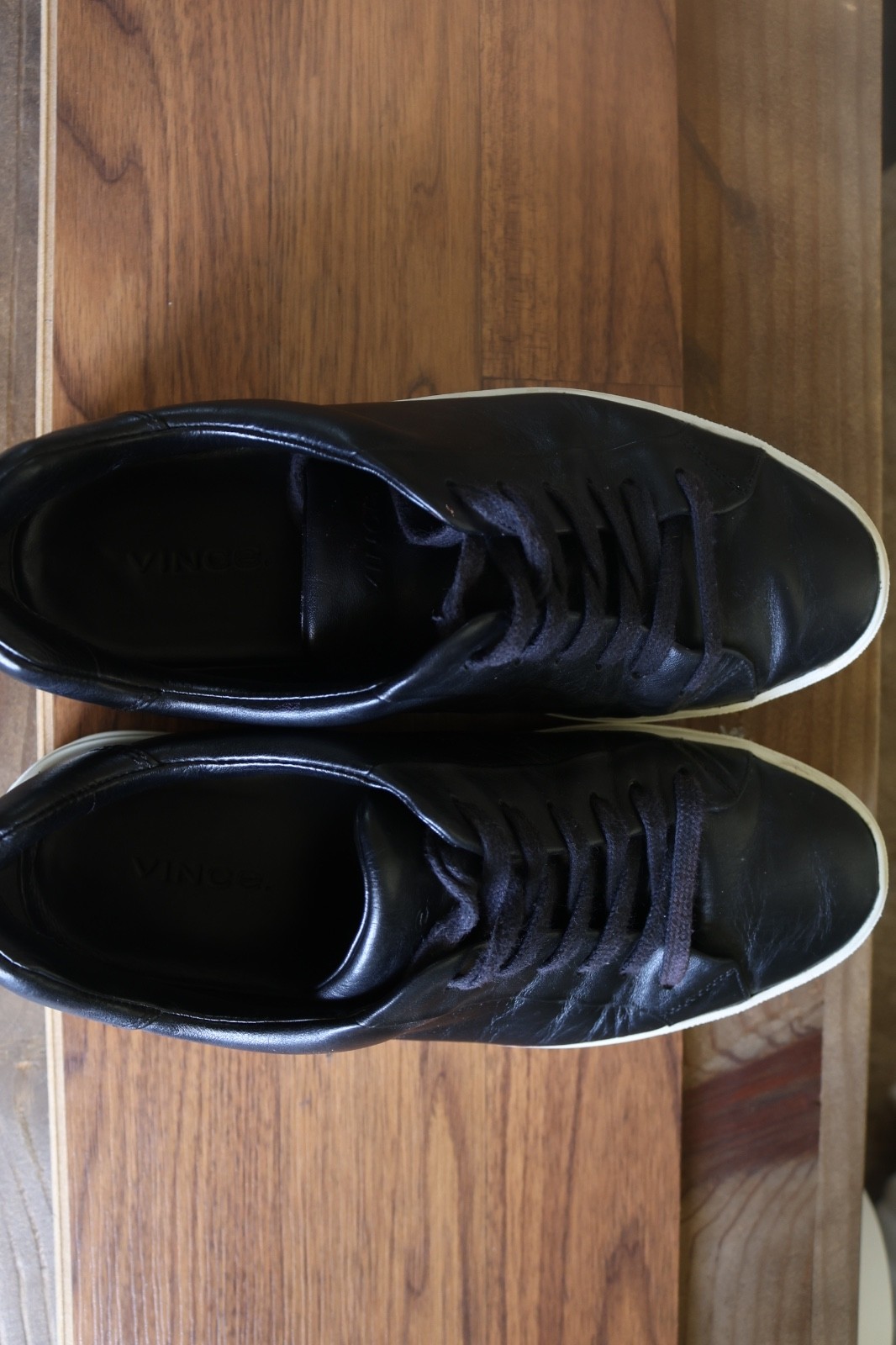 Vince Benfield Womens Platform Sneakers Black Shoes US 5.5 EU 36 Leather