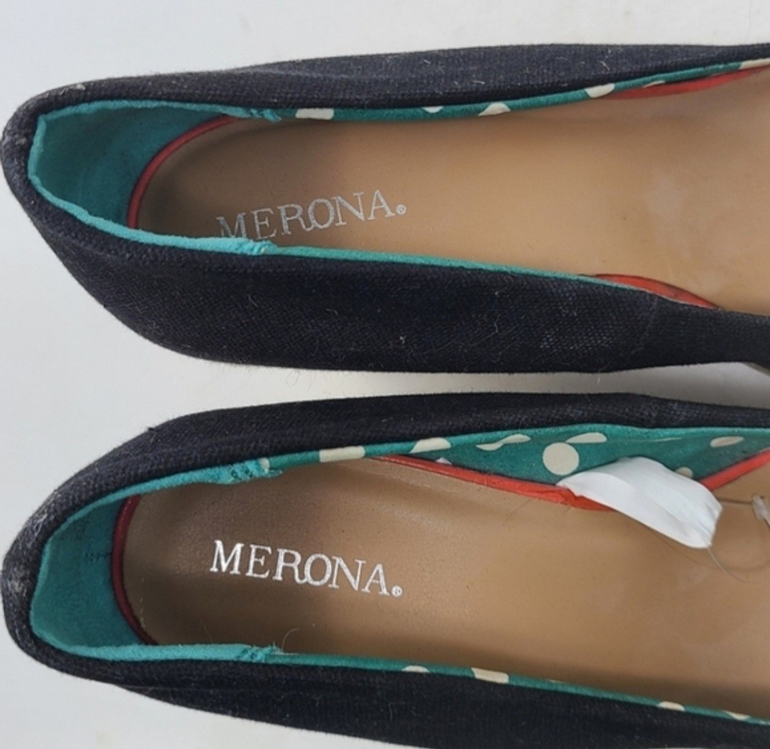 MERONA Canvas Slip On Espadrille Wedge Heels Women’s Size 9.5