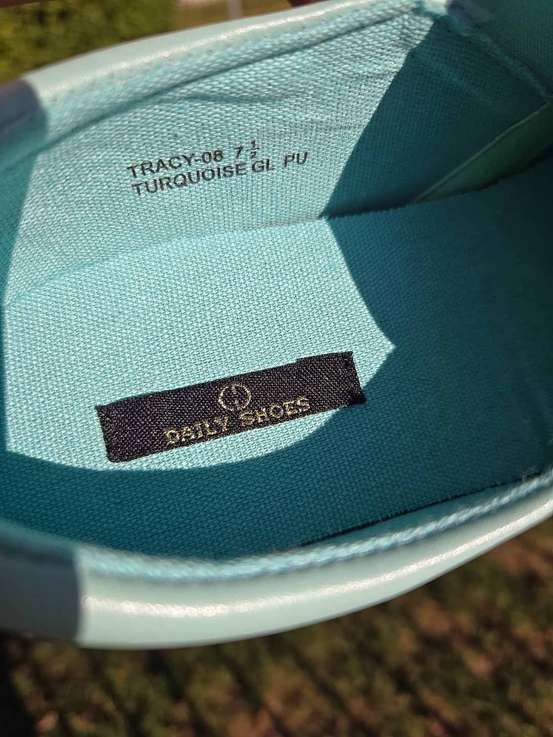 Daily Shoes Women’s Espadrilles Slip On Tracy Glitter Turquoise Size 7.5 NWT