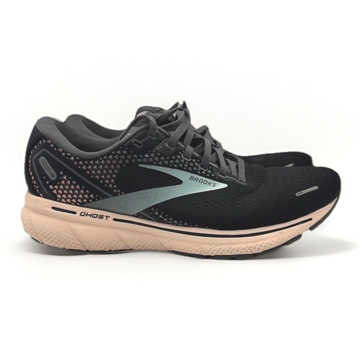Brooks Ghost 14 Womens Running Shoes Black Pink 1203561B026 Size 10 Medium B