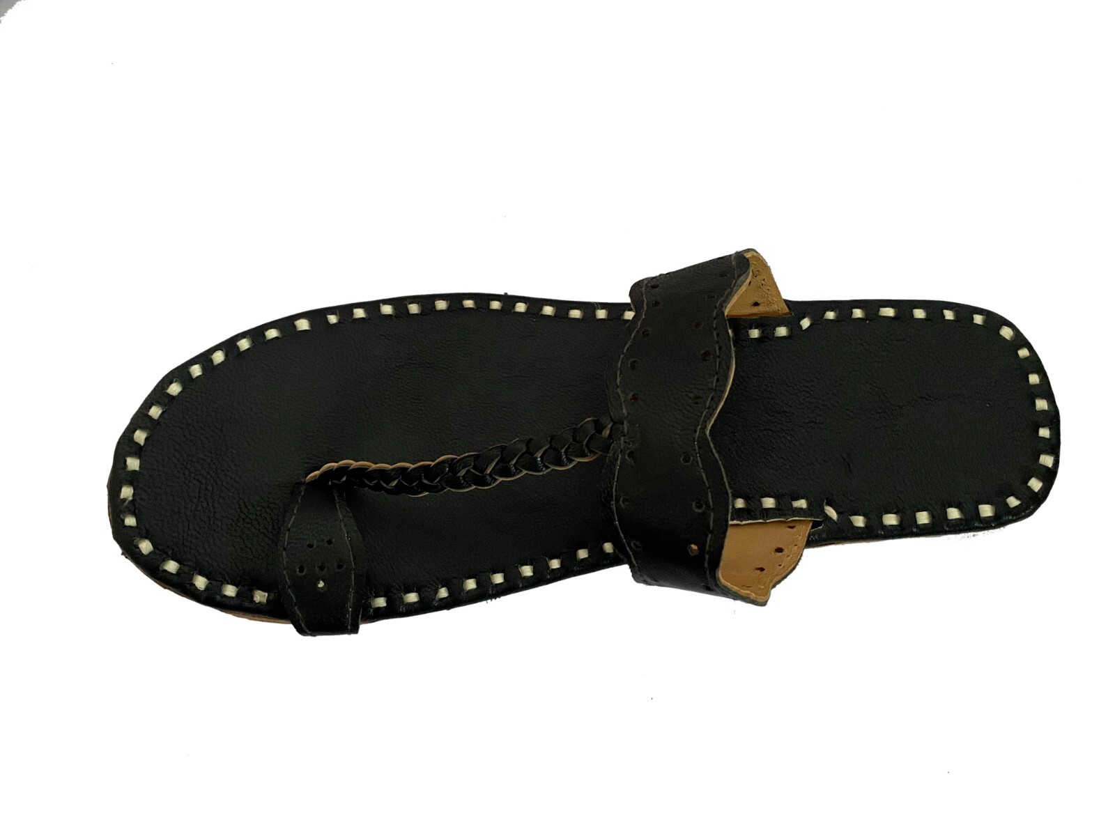 Womens Genuine Black Leather Daily Wear Casual Dress Sandals Slippers Girls Shoe