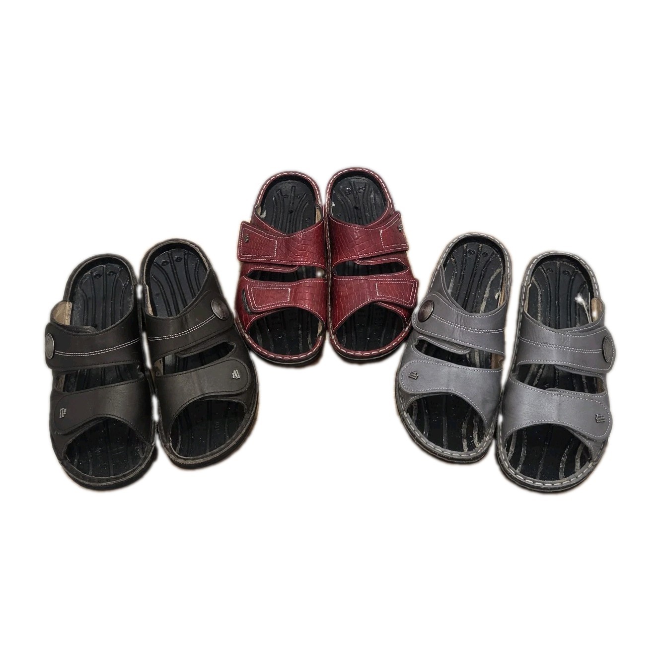 Finn Comfort Sz 38 Women’s Slide Sandals Slip On Germany Lot Of 3 NO Insoles EUC